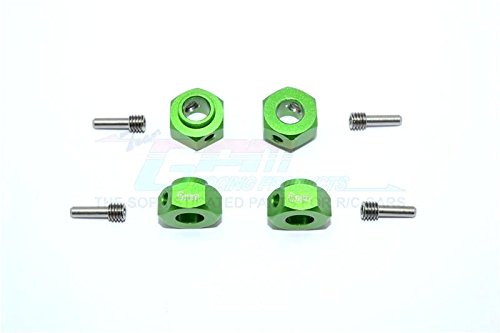 Traxxas TRX-4 Trail Defender Crawler Upgrade Parts Aluminum Wheel Hex Adapters 6mm - 4Pcs Set Green