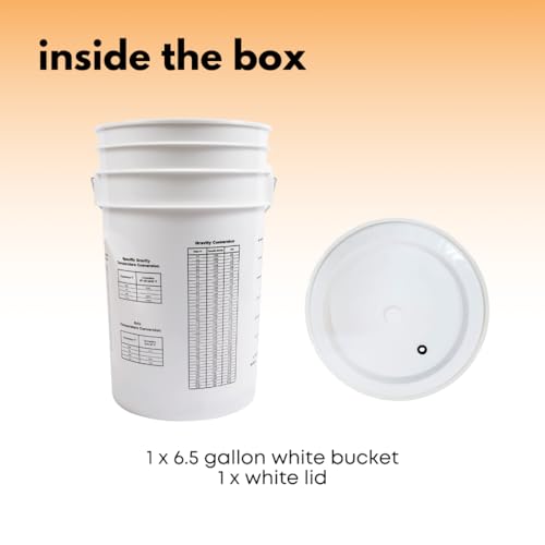 FastRack Fermentation Bucket Home Brewing Wine Fermenter 6.5 Gallon