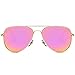 SOJOS Classic Aviator Polarized Sunglasses for Men Women Vintage Retro Style SJ1054,Gold/Purple