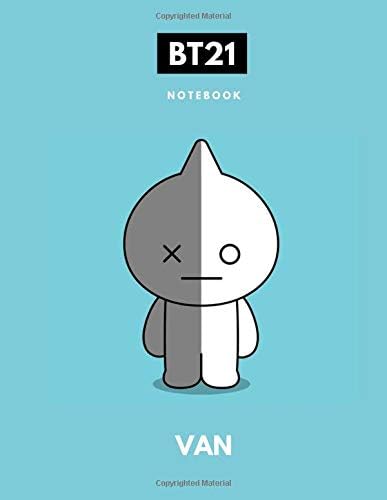 BTS BT21 VAN KPOP NOTEBOOK: Back to School Wide Ruled Composition Journal for Grade School Students