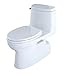 TOTO Carlyle II 1G One-Piece Elongated 1.0 GPF Universal Height Skirted Toilet with CEFIONTECT, Cotton White
