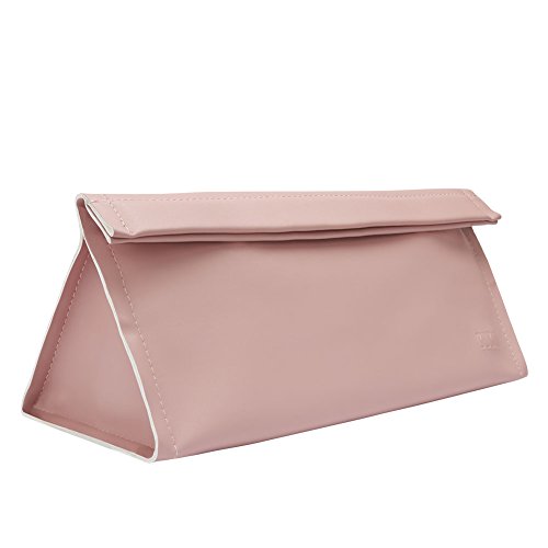 BUBM Travel Portable Storage bag for Dyson Supersonic Hair Dryer, Magnetic Flip PU Leather Moistureproof Anti-scratch Dustproof Shockproof Protection Organizer Travel Gift Case (Pink)