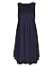 Ineffable Women's Sleeveless Pockets Casual Loose Swing Flare Dress(Blue, M)