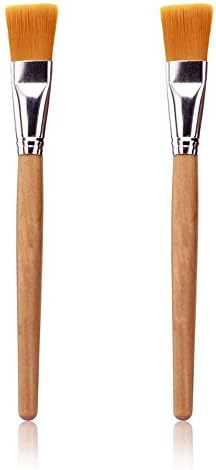 Facial mask brush,Professional Facial Skin Care Mud Soft Masks Brushes Tools Cosmetic Make-up Foundation Brush with Wooden Handle