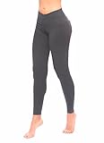 Women gray Leggings with pockets slim and tone control by Bon Bon Up