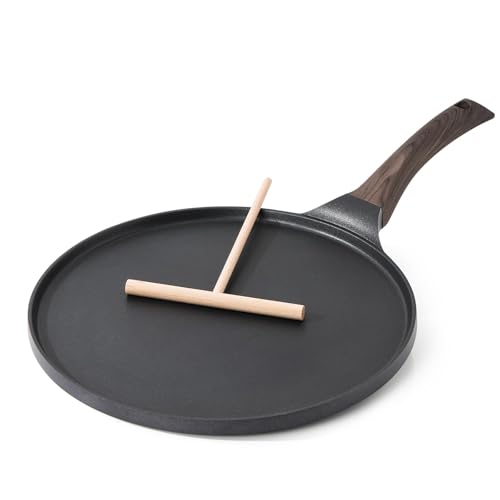 SENSARTE Crepe Pfanne 30cm, Schwarz Beschichtung Antihaftpfanne
