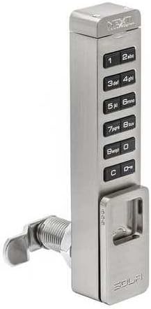 Electronic Lock, Brushed Nickel, 12 Button