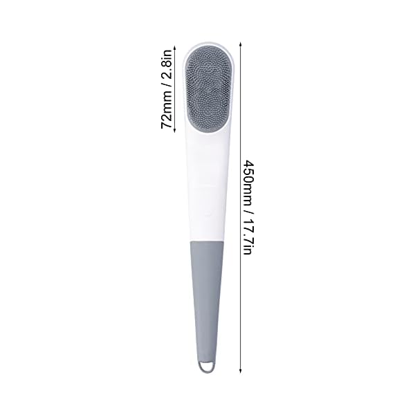 Bathing Accessory, Electric Shower Brush Long Service Life Silicone Material with Sound Waves for Smooth and Tender Skin