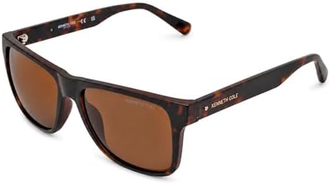 Kenneth Cole City of Angles‎ Rectangular Sunglasses Dark Brown Preppy Classic Kenneth Cole Brown Sunglasses for Women for sale | eBay main image 4