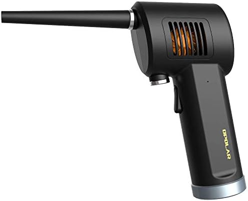 OPOLAR Cordless Air Duster for Computer Cleaning, Replaces Compressed Spray Gas Cans, Rechargeable 6000mAH Battery, Powerful 33000 RPM, 10W Fast Charging, Handy and Efficient for Electronics(Black)
