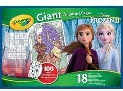 CRAYOLA - Giant pages for colouring with Frozen 2 stickers - creative hobby - colouring - drawings - from 3 years