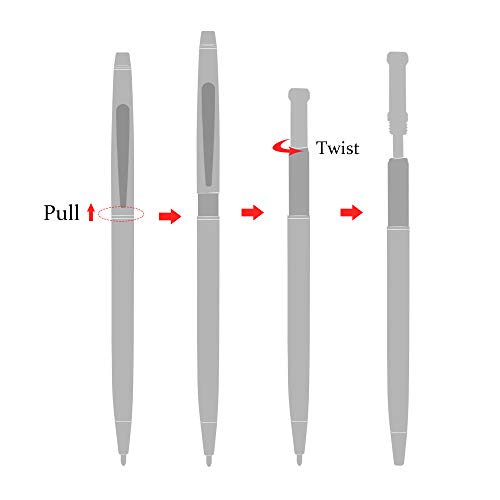 Unibene Slim Metallic Retractable Ballpoint Pens - Gold, Nice Gift for Business Office Students Teachers Wedding Christmas, Medium Point(1 mm) 6 Pack-Black ink