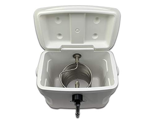 Coldbreak-Jockey-Box-1-Tap-Stainless-Pass-Through-30-Quart-Cooler-50-Coil-Stainless-Steel-Shanks-Includes-Stainless-Faucet-White-1T30MPT