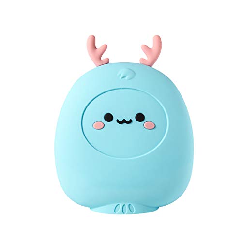 Fan-Ling Cute Cartoon Explosion-Proof Hand Warmer,Water Injection Hot Water Bottle,Large Portable Hand Warmer,Multi-Function Thermos,Fashionable and Colorful (Blue) - Thumbnail 5