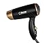 Travel Hair Dryer Dual Voltage Meets UL 859 Standards Compact Folding Handle 1200 Watts Lightweight for Worldwide Use Gym or Home 2 Speed/Heat Settings and Carry Bag (Black & Gold)