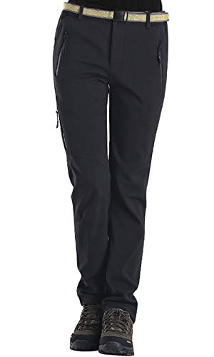 [- Softshell Trousers Womens Winter Fleece Lined Trousers Waterproof Hiking Pants Outdoor Camping T