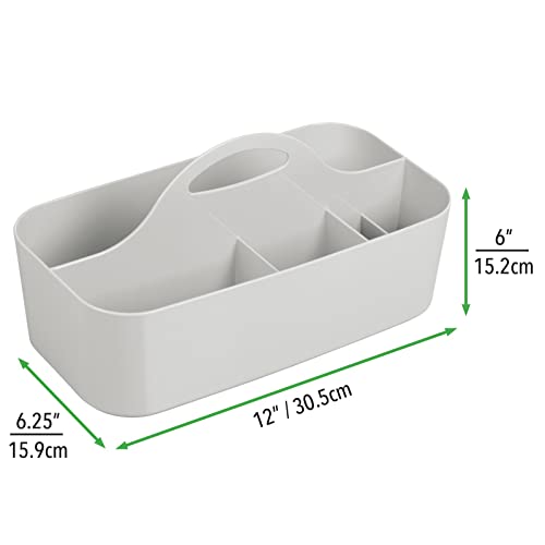 mDesign Plastic Portable Nursery Storage Organizer Caddy Tote Divided