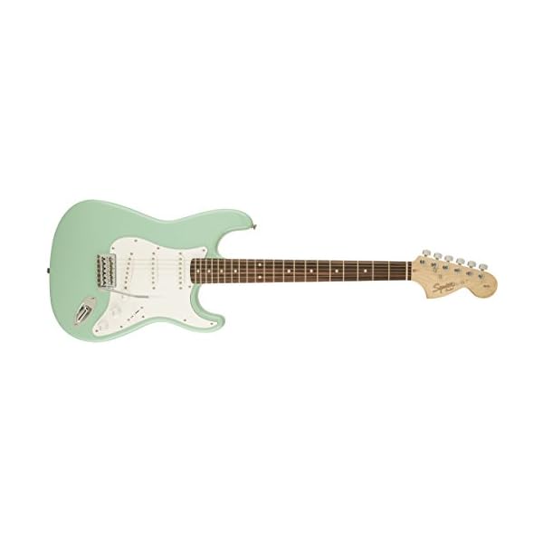 Squier Affinity Series Stratocaster Electric Guitar, Surf Green, Laurel Fingerboard