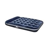 Outbound Queen Air Mattress with Built-in Foot Pump and Pillow | Inflatable Mattress Blow Up Bed | Portable Air-Bed for Camping | Repair Patch, Queen/Full