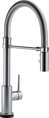 Delta Faucet 9659T-AR-DST Trinsic Pro Single Handle Pull-Down Spring Spout Kitchen Faucet with Touch2O Technology, Arctic Stainless by DELTA FAUCET