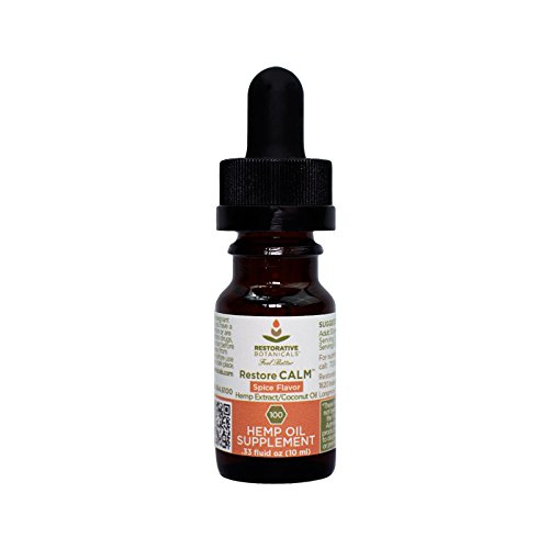 Restore Calm Hemp Oil Supplement, 100 mg, Spice Flavor - 0.33 ounce (10ml)