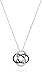 Amazon Collection 10K White Gold Black and White Diamond Pendant Necklace (1/3 cttw), 18