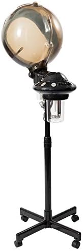 650W Professional Salon Hair Steamer with Rolling Floor Stand Base, Black
