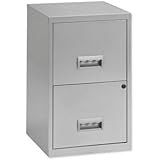 Pierre Henry Filing Cube Cabinet Steel Lockable 2 Drawers A4, Grey