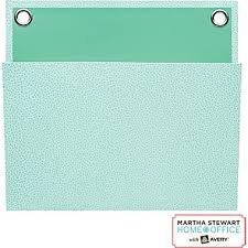 Martha Stewart Home Office with Avery Small Shagreen Pocket, Blue, 8