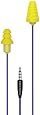 Plugfones Guardian Earplug-Earbud Hybrid - Blue Cable / Yellow Plugs
