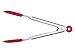 JoyJolt kitchen tongs set (9-Inch & 12-Inch) tongs stainless steel locking tongs with silicone tips silicone Tongs Serving Grill & salad tongs Are Heavy Duty & Heat Resistant (Red