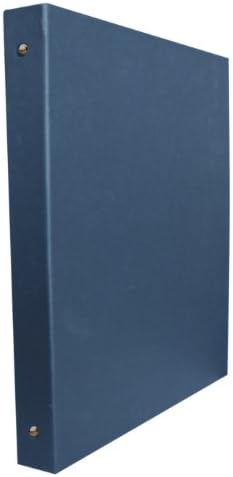Aurora GB Elements Binder, 1 Inch Round Ring, 8 1/2 x 11 Inch Size, Navy, Linen Embossed, Eco-Friendly, Recyclable, Made in USA (AUA20308)