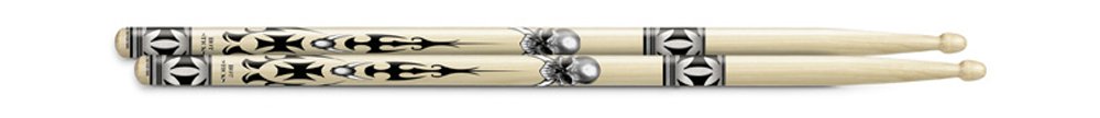 Hotsticks Artisticks Wood Tip 5A Drumsticks - Gray Skull