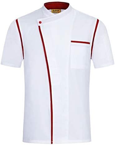 MJL Men Chef Coat Uniform Clothes Professional Jacket Apparel Kitchen White -XL