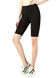 JP Womens Cotton Spandex Boyshort Yoga Bike Shorts (Medium, Black)