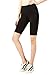JP Womens Cotton Spandex Boyshort Yoga Bike Shorts (Medium, Black)