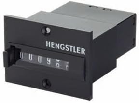 Hengstler 0868465 Totalizing Counter, 8-Digit, Locating Spring Attachment, No Reset, 24 VDC, Black