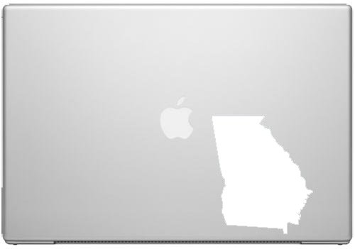 Georgia Peach State Bulldog Pride Decal Sticker - White 5" Vinyl Decal for Cars, Macbooks, and Other Laptops