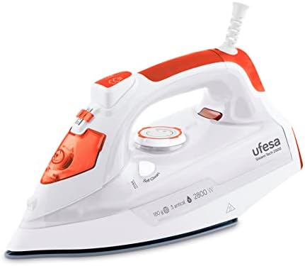 Steam Tech 2800 Bügeleisen Dampf 2800 W, Dampfleistung 0 – 30 g/min, Pressfunktion 180 g, Keramiksohle, Dampf oder Trocken, 3-faches Anti-Kalk-System, Anti-Tropfen, Amazon-Exklusiv