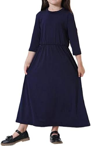 Etecredpow Kids Girls' Muslim Childrens Islamic Abaya Casual Robe Dresses