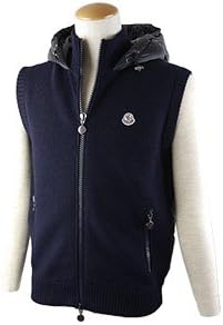 Amazon Moncler モンクレール メンズ ニット ダウンコンビベスト ネイビー 777 M 並行輸入 ベスト 通販
