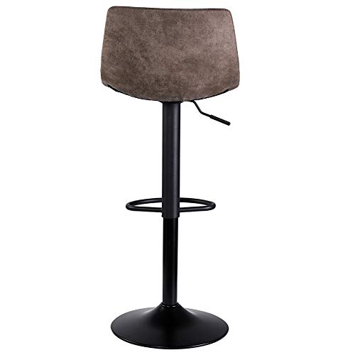 SUPERJARE Bar Stools Set of 2 Swivel Barstool Chairs with Back