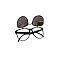 Unisex Black Style, Flip up Glasses Sunglasses with Dark Lens and Clear Lenses