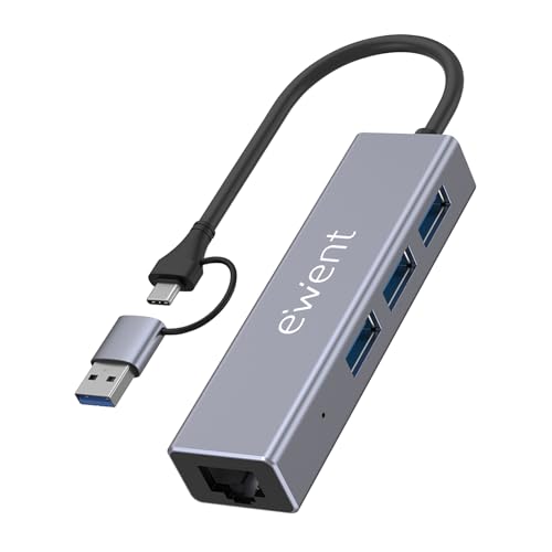 Ewent Hub USB 4-en-1 avec Double Connecteur USB-C/USB-A... en promo sur Amazon