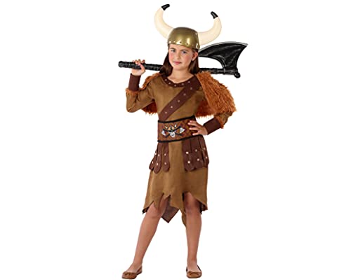 Atosa 61487 Costume Viking Woman Brown Medieval World, Girl, 5-6 Years