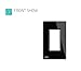 LIVOLO Black US Standard, Single Glass Panel For Wall Socket, C5-SR-12