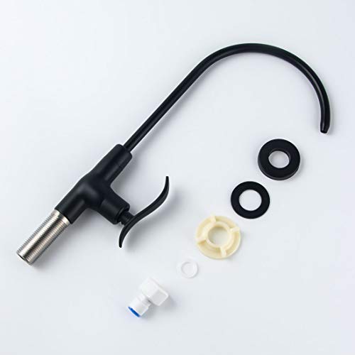 Lyty Drinking Water Filter Faucet Tap, SUS304 Stainless Steel Beverage Purifier Faucet, Beverage Purifier Faucet with 1/4-Inch Tubing Quick Connector