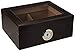 Desktop Humidor, Capri, with Tempered Glasstop, Cedar Divider, and Brass Ring Glass Hygrometer, Holds 25 to 50 Cigars, by Quality Importers primary
