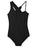 Arshiner Kids Girl One Shoulder Strappy Slim Dancing Ballet Camisole Tank Leotard