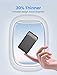 AINOPE 5000 mAh Portable Charger, [Slim&Small] USB-C and Micro USB Input, Power Bank/External Battery Pack/Battery Charger/Phone Backup with 2A USB Output,Perfect for Travel (Black)
